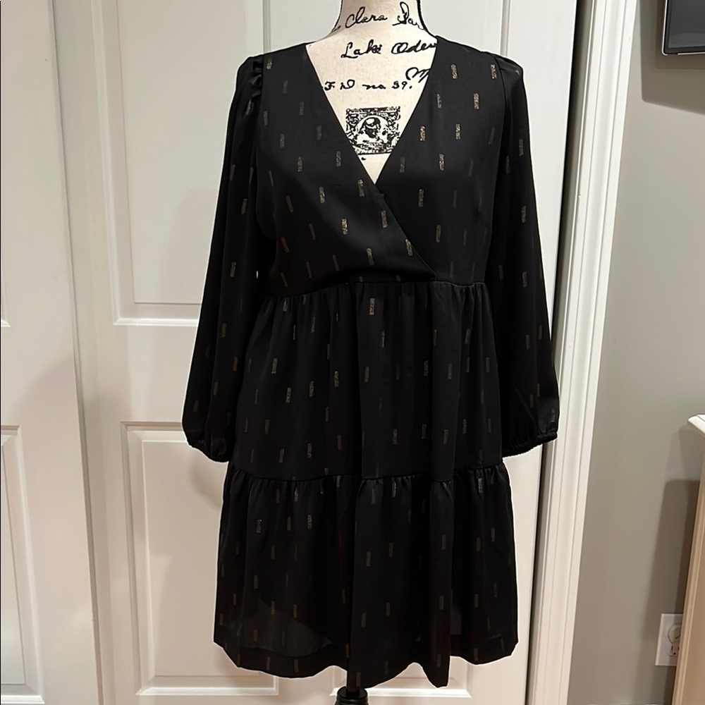 Elegant Black Long Sleeve Dress